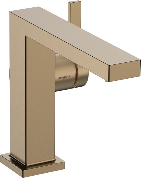 Hansgrohe Tecturis E Single Lever Basin Mixer 110 Fine Coolstart Ecosmart+ with Pop Up-Waste Set - Brushed Bronze