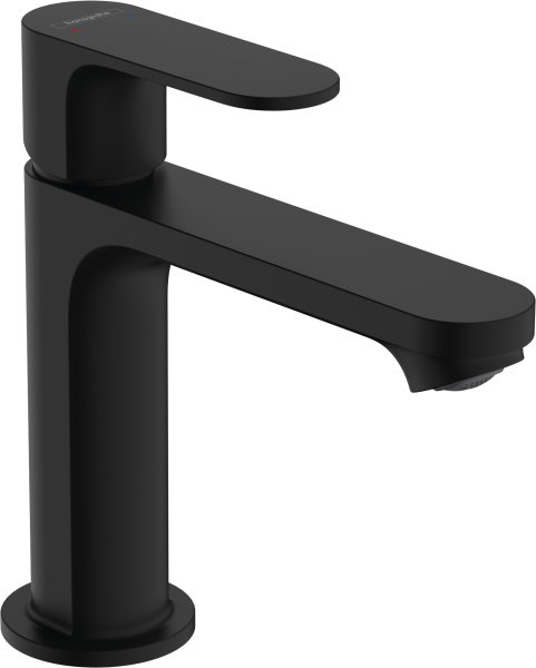 Hansgrohe Rebris S Single Lever Basin Mixer 110 with Pop-Up Waste Set - Matt Black