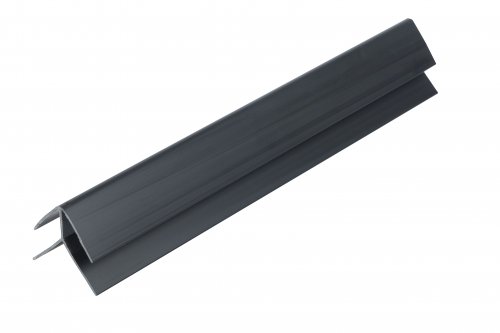 Zest Pvc External Corner For Use with 5mm Panels - 2600mm x 6.2mm - Black