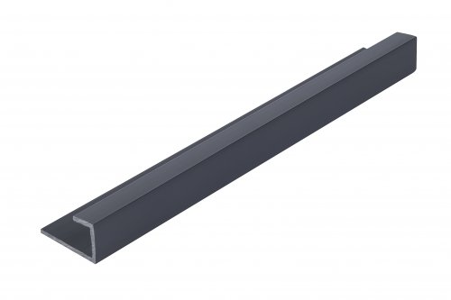 Zest Pvc End U Cap Trims for Use with 1000/10mm Panels - 2400mm x 11mm - Black