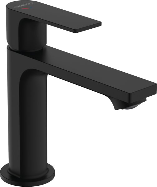 Hansgrohe Rebris E Single Lever Basin Mixer 110 Coolstart without Waste Set - Matt Black