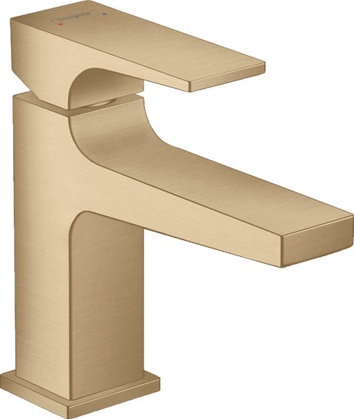 Hansgrohe Metropol Single Lever Basin Mixer 100 with Lever Handle Including Waste Set - Brushed Bronze