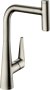 Hansgrohe Talis Select M51 Single Lever Kitchen Mixer 300 with Pull-Out Spout, Single Spray Mode - Stainless Steel Finish