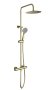 The White Space Yes Bar Shower System with Dual Control, Head & Slide Rail - Brushed Brass