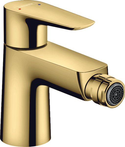 Hansgrohe Talis E Single Lever Bidet Mixer with Pop-Up Waste - Polished Gold-Optic