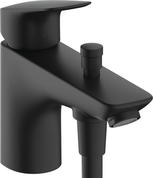 Hansgrohe Logis Single Lever Bath & Shower Mixer Monotrou with 2 Flow Rates - Matt Black