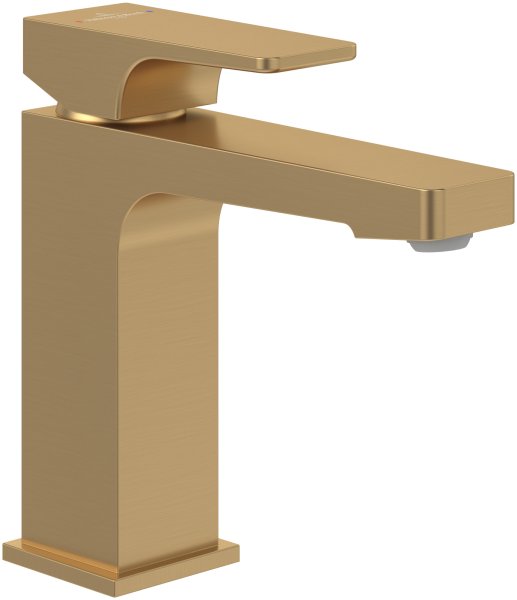 Villeroy & Boch Architectura Square Basin Mixer with Pop-Up Waste - Brushed Gold