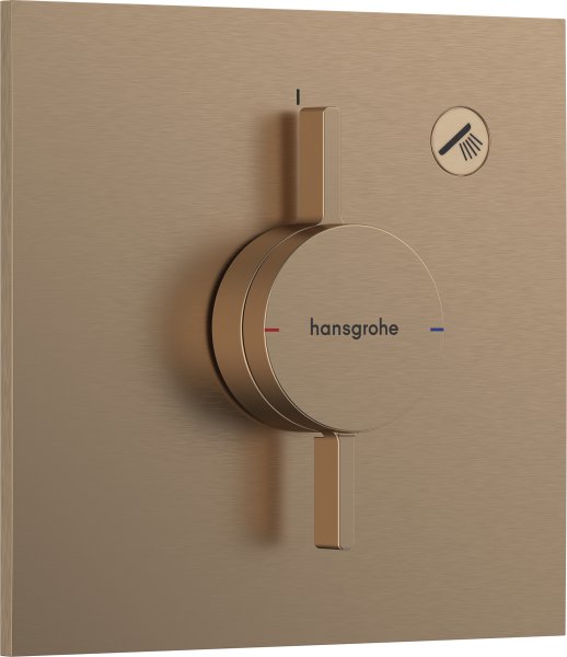 Hansgrohe Duoturn E Mixer for Concealed Installation for 1 Function - Brushed Bronze