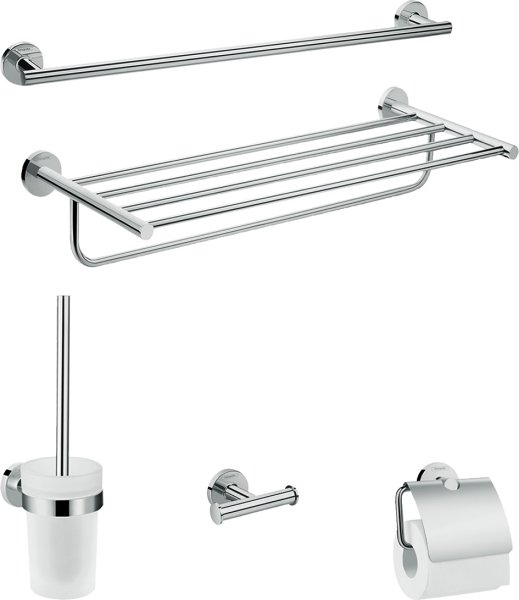 Hansgrohe Logis Universal Bath-Accessory Extended Set 5 In 1 - Chrome