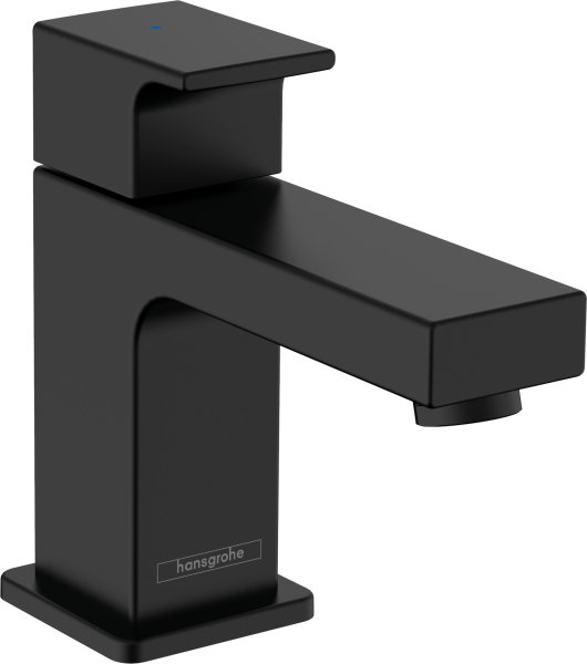 Hansgrohe Vernis Shape Pillar Tap 70 for Cold Water without Waste Set - Matt Black