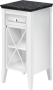 Villeroy & Boch Hommage 450mm Right Hand Hinge Side Cabinet & Worktop - Matt White