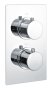 The White Space Single Outlet Concealed Shower Valve with Round Handles - Chrome