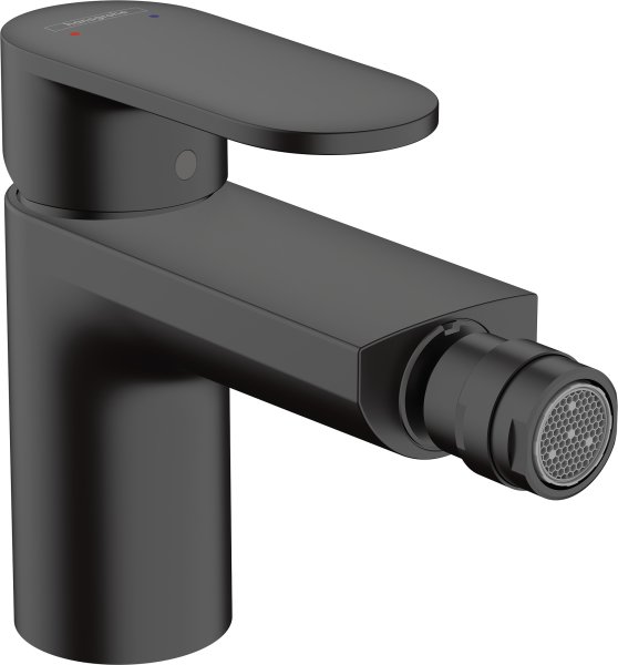 Hansgrohe Vernis Blend Single Lever Bidet Mixer with Metal Pop-Up Waste Set - Matt Black