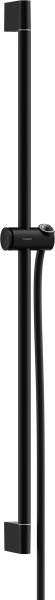 Hansgrohe Unica Shower Bar Pulsify S 90cm with Push Slider & Isiflex Shower Hose 160cm - Matt Black