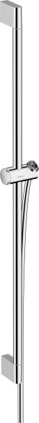 Hansgrohe Unica Shower Bar Pulsify S 90cm with Push Slider & Isiflex Shower Hose 160cm - Chrome