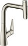 Hansgrohe Talis Select M51 Single Lever Kitchen Mixer with Pull-Out Spray - Stainless Steel Finish