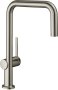 Hansgrohe Talis M54 Single Lever Kitchen Mixer U 220, Single Spray Mode - Stainless Steel Finish