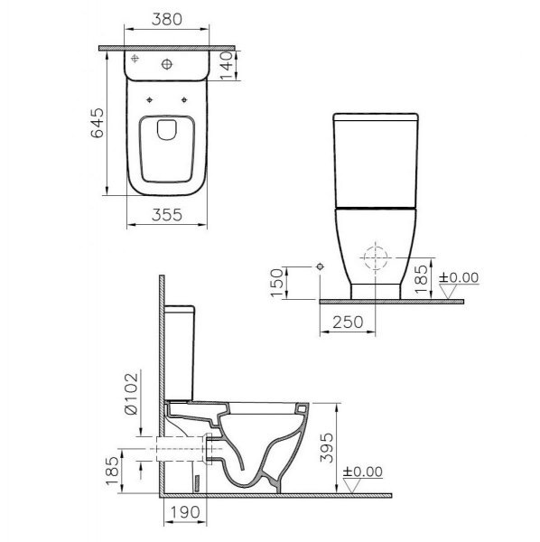 Vitra Shift Close Coupled Toilet | Bathroom Supplies Online