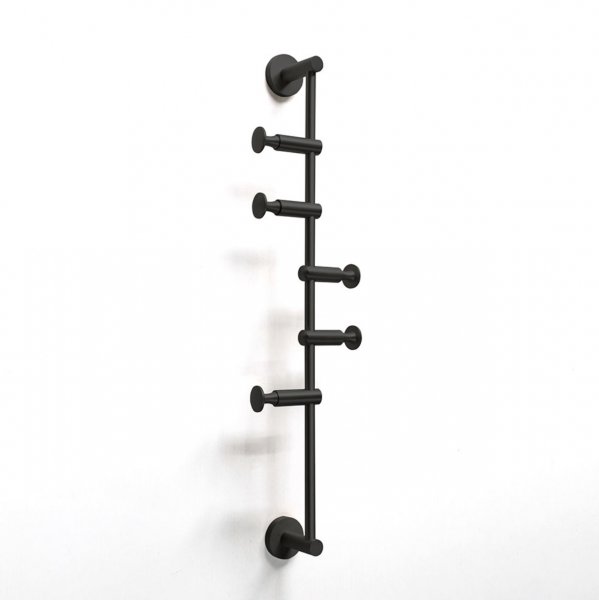 Origins Living Archer Vertical Rail With 5 Hooks - Black