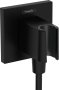 Hansgrohe Fixfit E Wall Outlet with Shower Holder - Matt Black