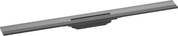 Hansgrohe Raindrain Flex Finish Set Shower Drain 900mm Cuttable for Wall Mounting - Brushed Black Chrome