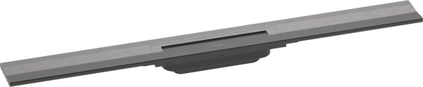 Hansgrohe Raindrain Flex Finish Set Shower Drain 800mm Cuttable for Wall Mounting - Brushed Black Chrome