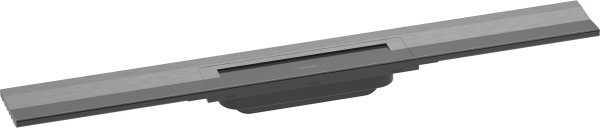 Hansgrohe Raindrain Flex Finish Set Shower Drain 700mm Cuttable for Wall Mounting - Brushed Black Chrome