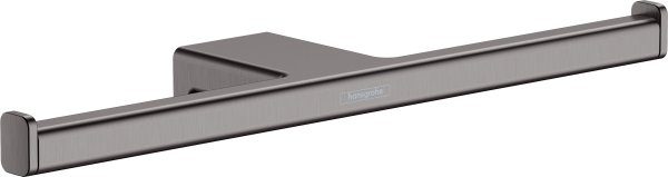 Hansgrohe Addstoris Double Roll Holder - Brushed Black Chrome