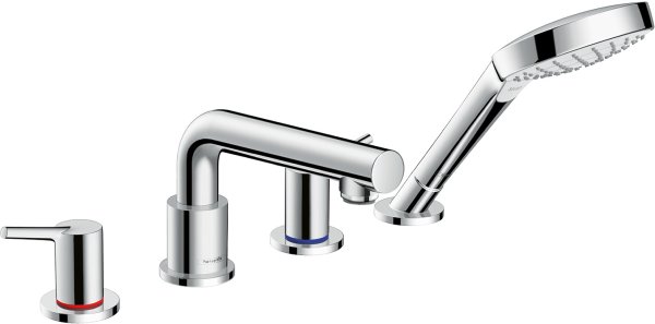 Hansgrohe Talis S 4-Hole Rim-Mounted Bath Mixer - Chrome