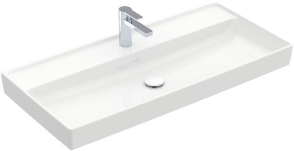 Villeroy & Boch Collaro 1000mm Vanity Basin with 1 Tap Hole & without Overflow - White Alpin (CeramicPlus)