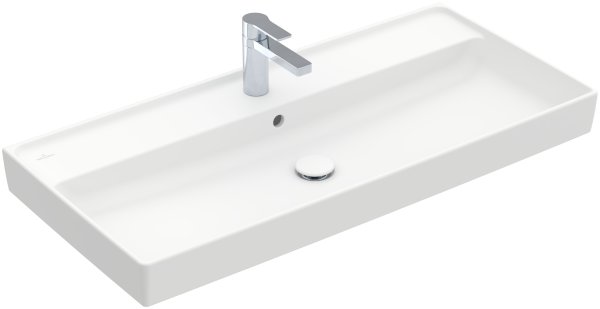 Villeroy & Boch Collaro 1000mm Vanity Basin with 1 Tap Hole & Overflow - Stone White (CeramicPlus)