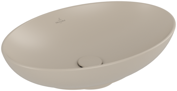 Villeroy & Boch Loop & Friends 560 x 380mm Oval Countertop Basin with Overflow - Almond