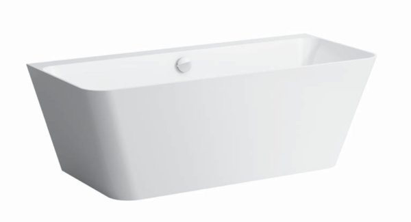 Laufen Linden 1800 x 800mm Back-to-Wall Marbond Bath - White