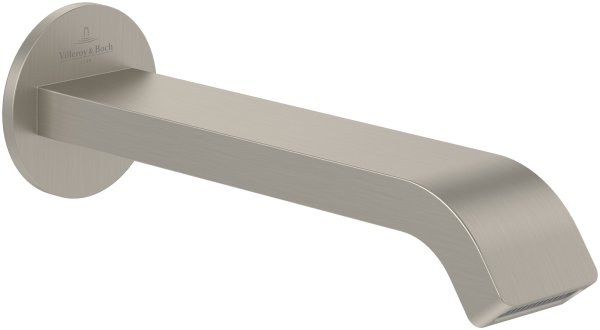 Villeroy & Boch Dawn Wall-Mounted Bath Spout - Matt Brushed Nickel