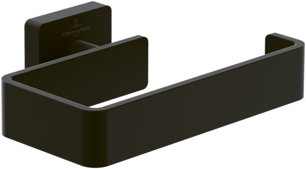 Villeroy & Boch Elements Striking Toilet Roll Holder - Matt Black