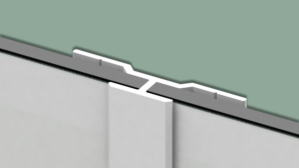 Kinewall H Profile in White Assembling 2 panels in a row