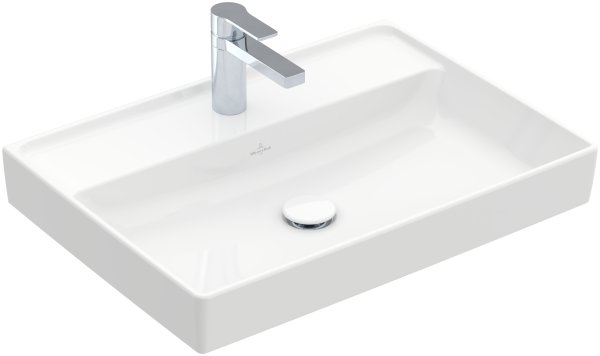 Villeroy & Boch Collaro 650mm Basin with 1 Tap Hole & without Overflow - White Alpin (CeramicPlus)