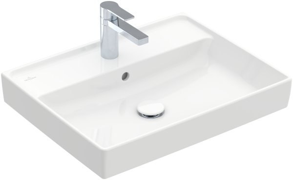 Villeroy & Boch Collaro 600mm Basin with 1 Tap Hole & Overflow - White Alpin