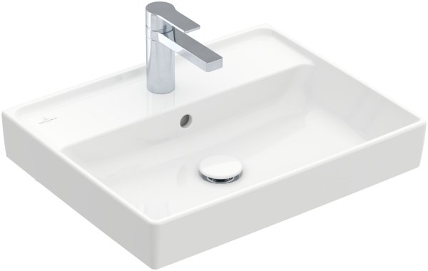 Villeroy & Boch Collaro 550mm Basin with 1 Tap Hole & Overflow - White Alpin