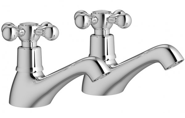 Purity Collection Sarno Basin Pillar Taps - Chrome