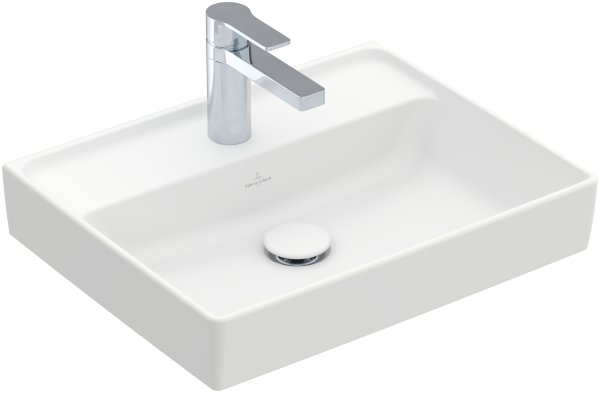 Villeroy & Boch Collaro 500mm Basin with 1 Tap Hole & without Overflow - Stone White (CeramicPlus)