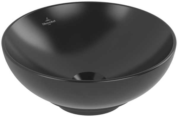 Villeroy & Boch Loop & Friends 380mm Round Countertop Basin with Overflow - Black