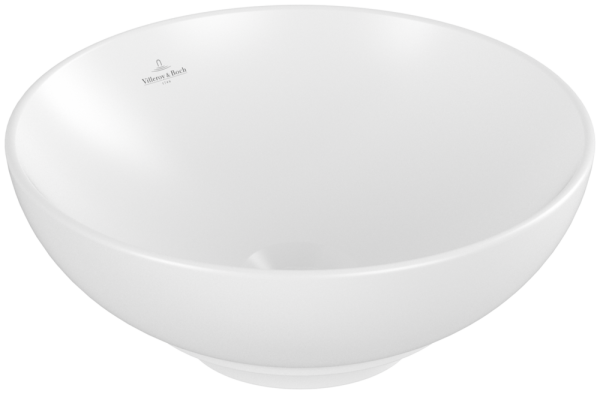 Villeroy & Boch Loop & Friends 380mm Round Countertop Basin with Overflow - Stone White