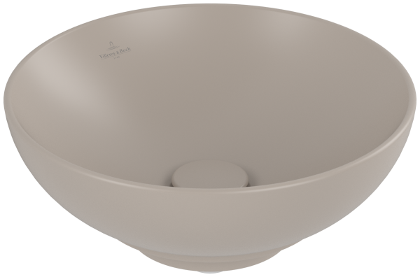 Villeroy & Boch Loop & Friends 380mm Round Countertop Basin with Overflow - Almond