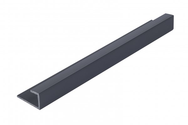 Zest Pvc End U Cap Trims for Use with 1000/10mm Panels - 2400mm x 11mm - Black