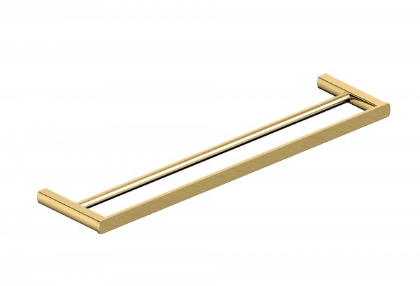 RAK Petit Square 450mm Double Towel Bar - Gold