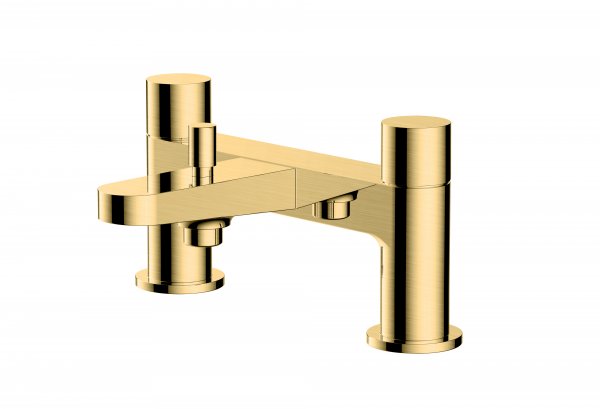 RAK Petit Round Deck Bath Shower Mixer - Gold