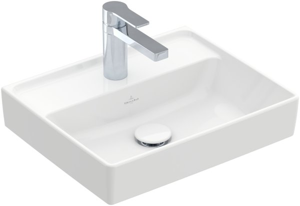 Villeroy & Boch Collaro 450mm Basin with 1 Tap Hole & without Overflow - White Alpin