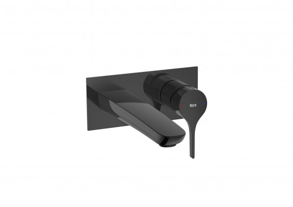 Roca Insignia Wall-Mounted Basin Mixer - Titanium Black