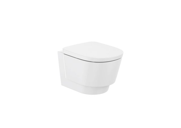 Roca Tura Wall Hung Rimless Toilet - Supraglaze